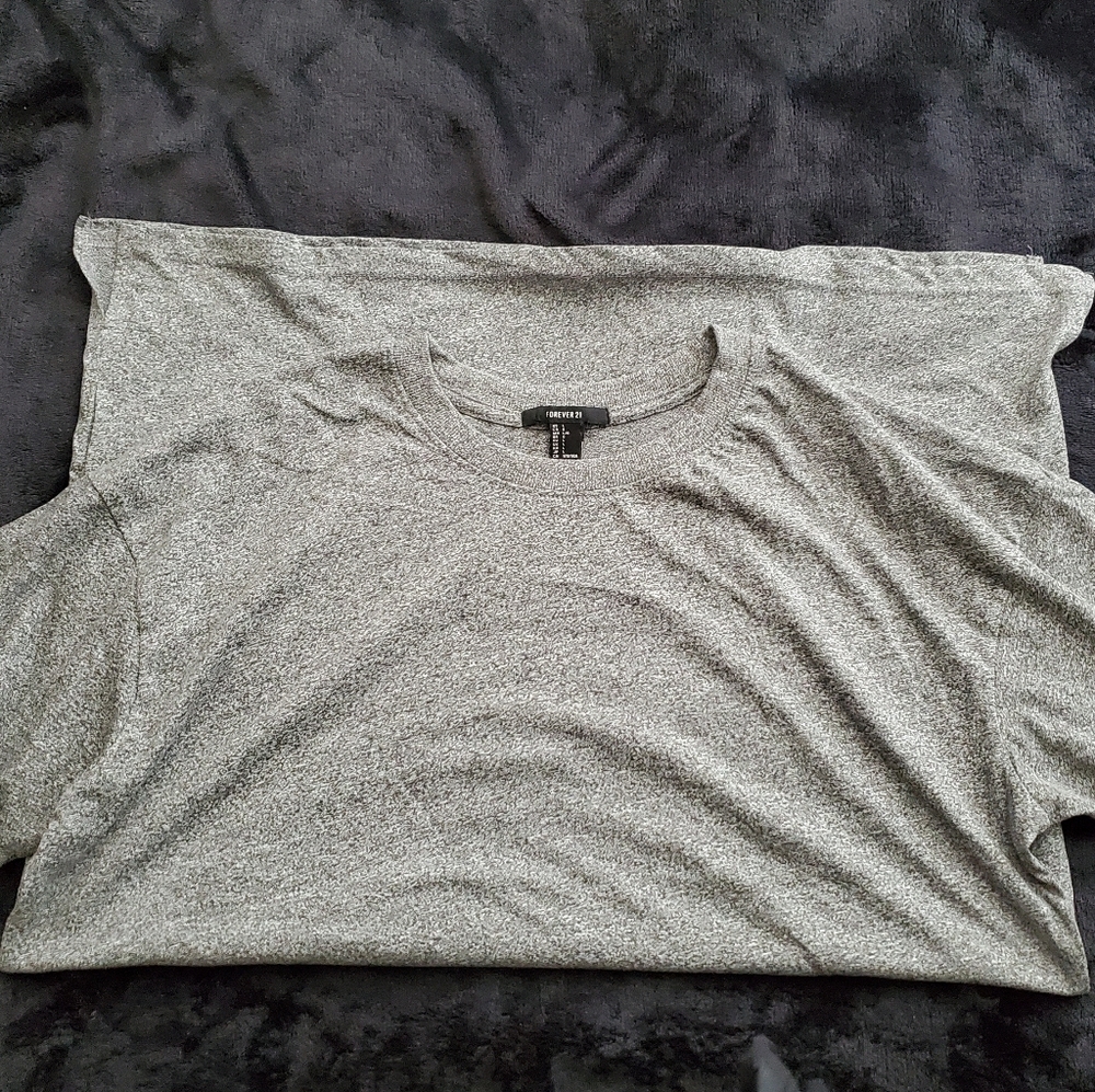 FOREVER 21 Gray T-Shirt Dress